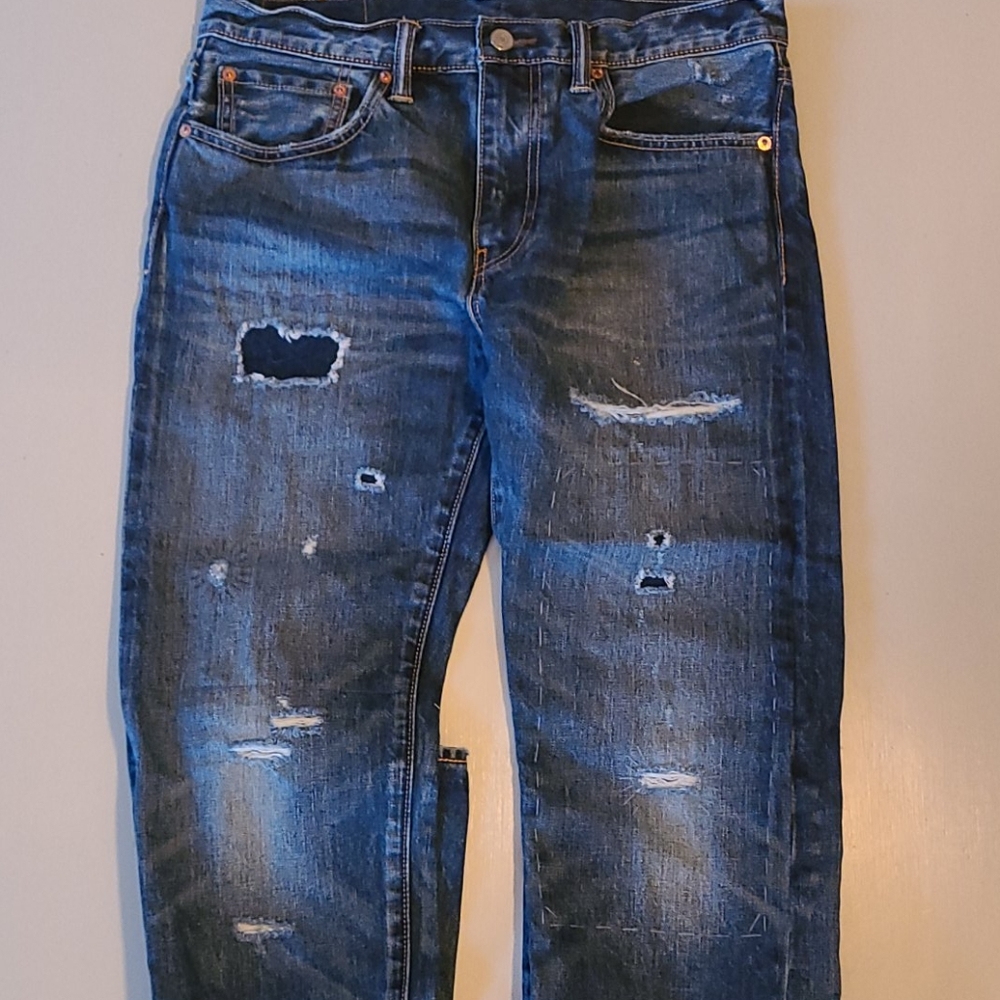 Levis 502 destructed patch jeans 32x30